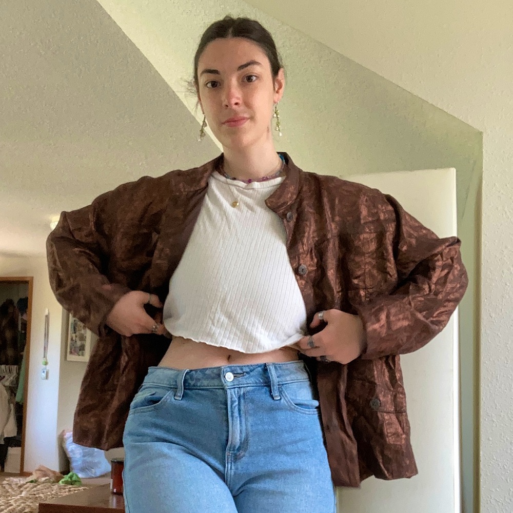 Chico’s brown jacket